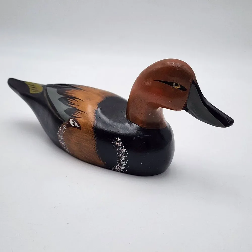 Vintage Carved and Hand painted Wooden Duck by Standard Specialty‎ Company